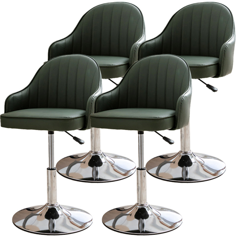 Moderne verstellbare rotierbare Counterhocker Steel Cassier Barhocker mit Lederkissen