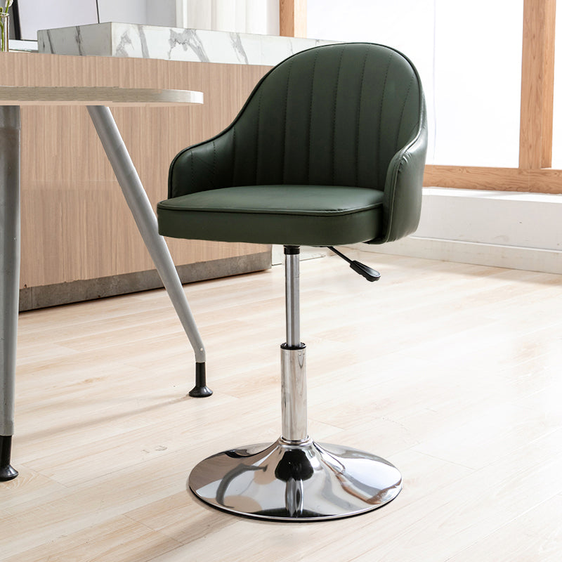 Moderne verstellbare rotierbare Counterhocker Steel Cassier Barhocker mit Lederkissen