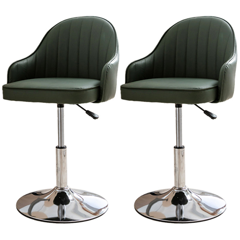 Moderne verstellbare rotierbare Counterhocker Steel Cassier Barhocker mit Lederkissen