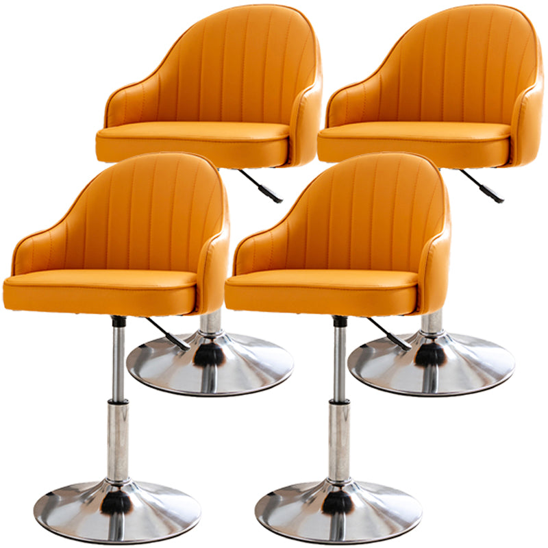 Moderne verstellbare rotierbare Counterhocker Steel Cassier Barhocker mit Lederkissen