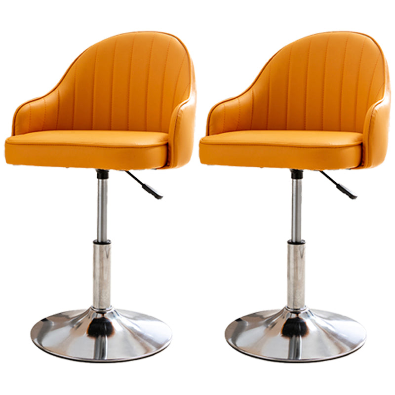 Moderne verstellbare rotierbare Counterhocker Steel Cassier Barhocker mit Lederkissen