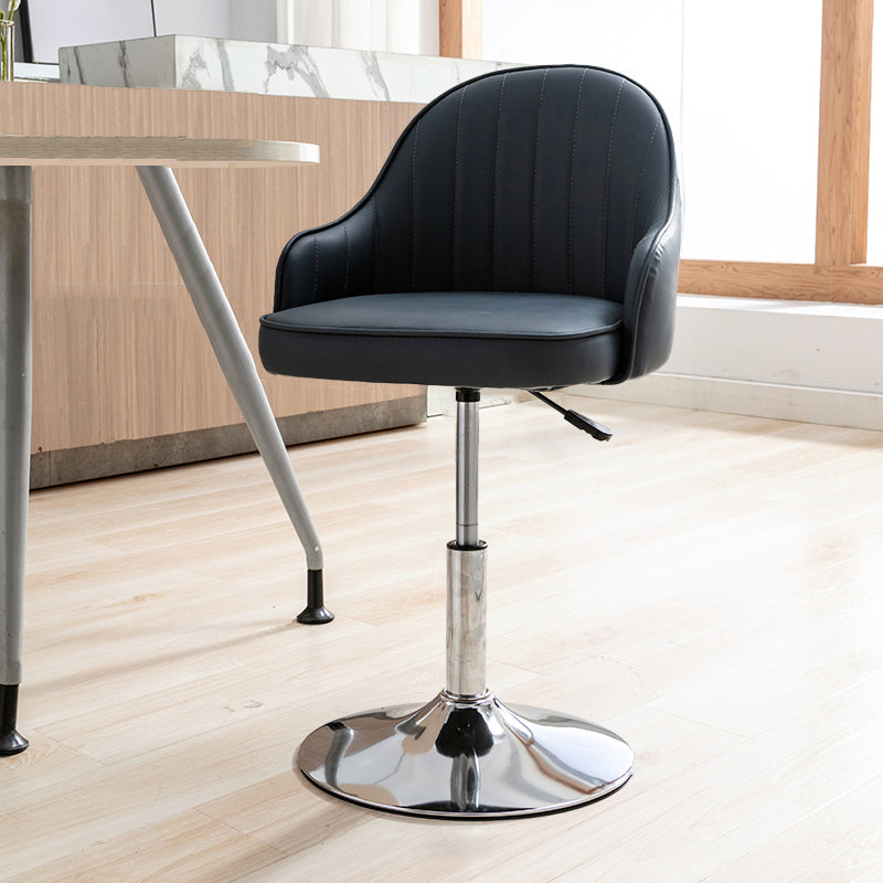 Moderne verstellbare rotierbare Counterhocker Steel Cassier Barhocker mit Lederkissen
