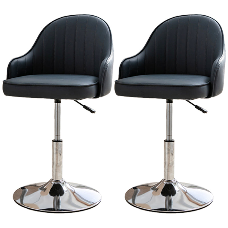 Moderne verstellbare rotierbare Counterhocker Steel Cassier Barhocker mit Lederkissen