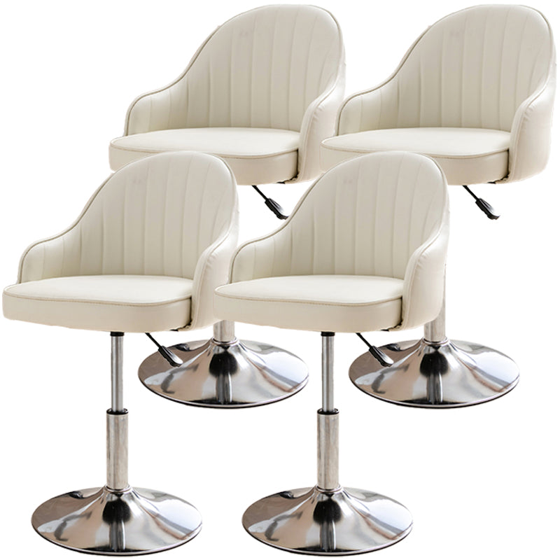 Moderne verstellbare rotierbare Counterhocker Steel Cassier Barhocker mit Lederkissen