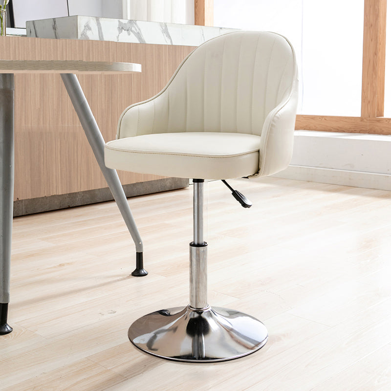 Moderne verstellbare rotierbare Counterhocker Steel Cassier Barhocker mit Lederkissen