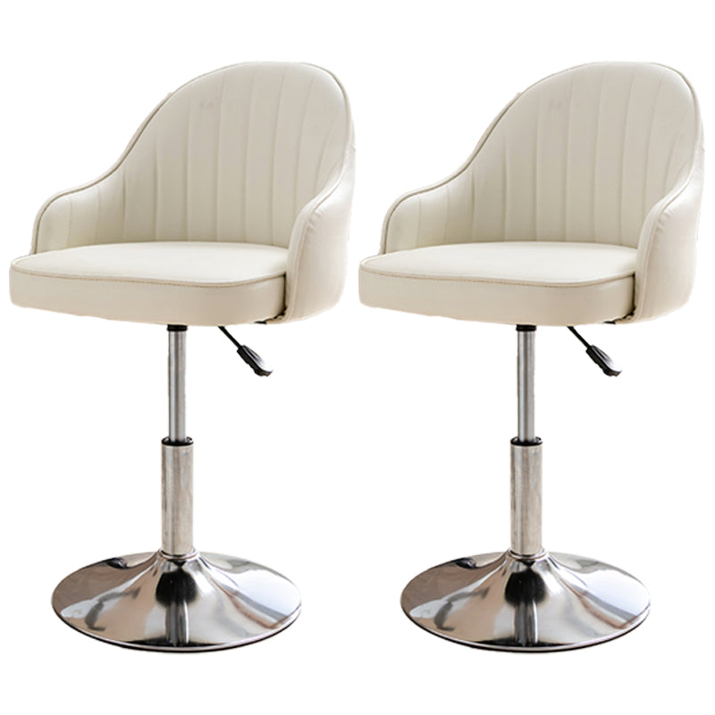 Moderne verstellbare rotierbare Counterhocker Steel Cassier Barhocker mit Lederkissen