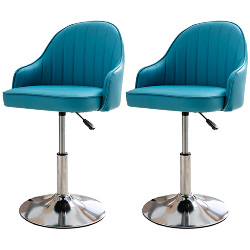 Moderne verstellbare rotierbare Counterhocker Steel Cassier Barhocker mit Lederkissen