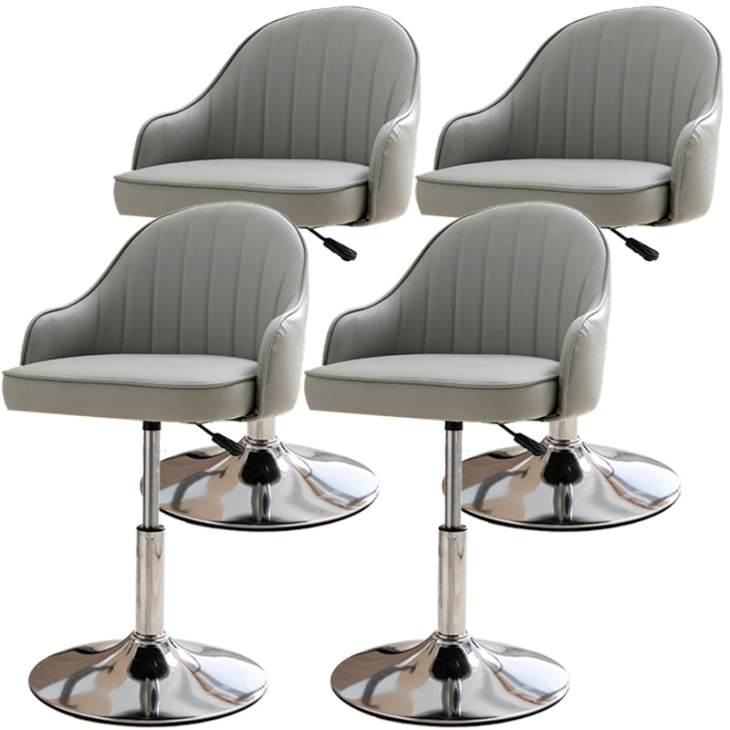 Moderne verstellbare rotierbare Counterhocker Steel Cassier Barhocker mit Lederkissen