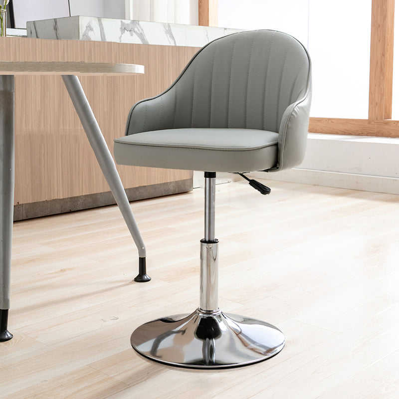 Moderne verstellbare rotierbare Counterhocker Steel Cassier Barhocker mit Lederkissen