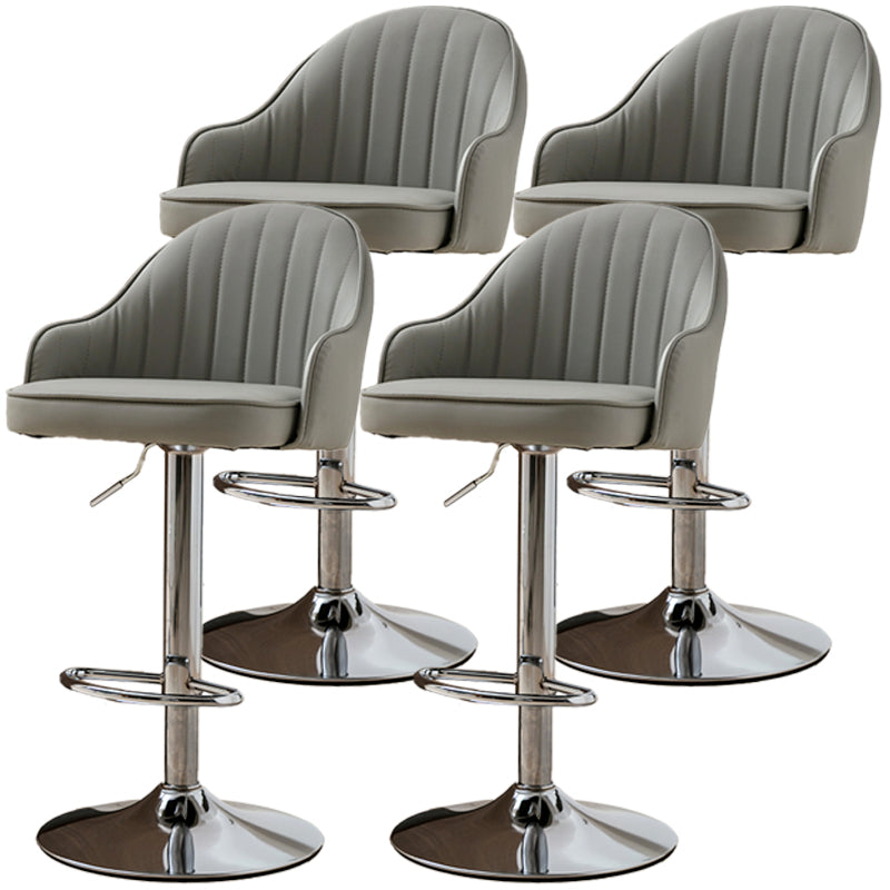 Moderne verstellbare rotierbare Counterhocker Steel Cassier Barhocker mit Lederkissen