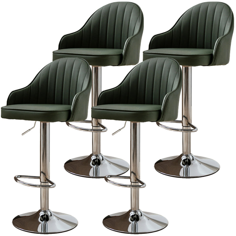 Moderne verstellbare rotierbare Counterhocker Steel Cassier Barhocker mit Lederkissen
