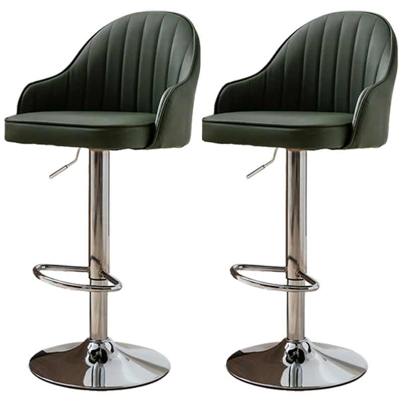 Moderne verstellbare rotierbare Counterhocker Steel Cassier Barhocker mit Lederkissen