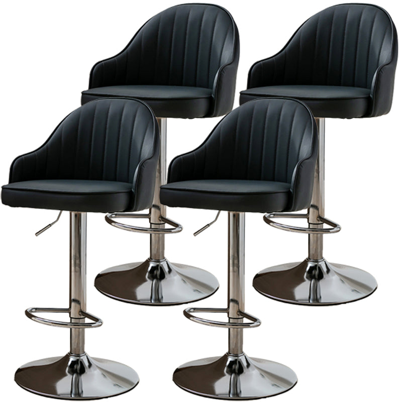 Moderne verstellbare rotierbare Counterhocker Steel Cassier Barhocker mit Lederkissen