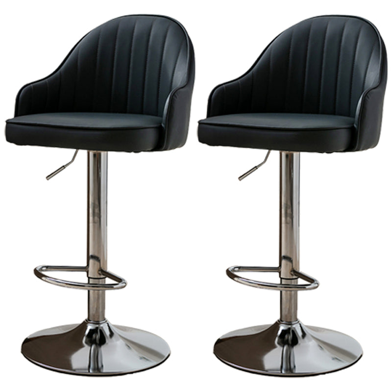 Moderne verstellbare rotierbare Counterhocker Steel Cassier Barhocker mit Lederkissen