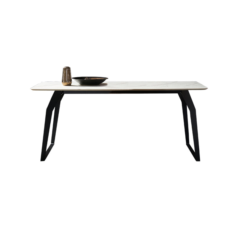 Modern 1/4/5/6/7 Pieces Furniture White Rectangle Sintered Stone Dining Room Set