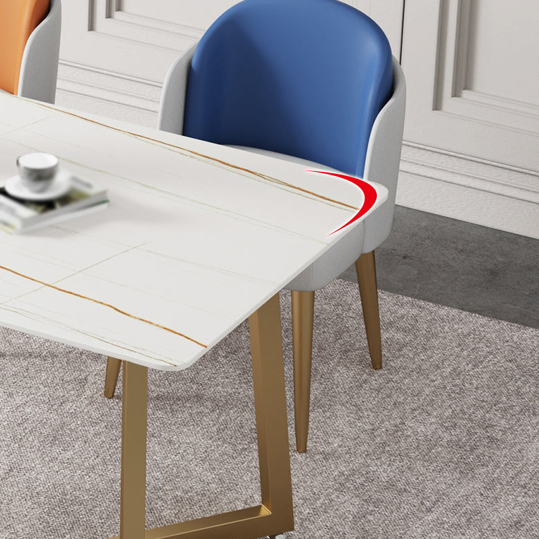 Nordic Style 1/2/5/7 Pieces Dinette Set White Sintered Stone Top Dining Table Set