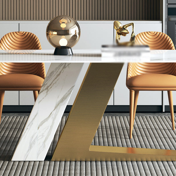 Scandinavian Design 1/4/5/7 Pieces Furniture White Sintered Stone Dining Table Set