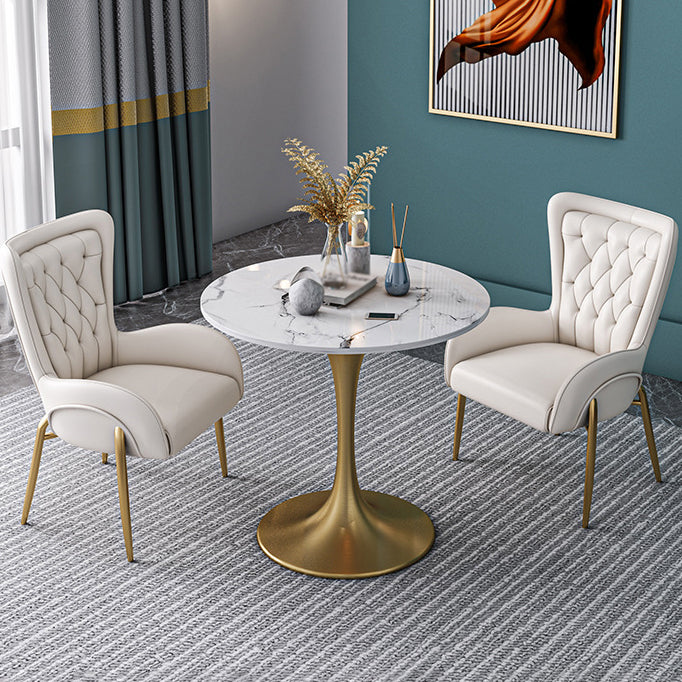 Glam Style 1/2/3/4/5 Pieces Dining Set Stone Top Dining Furniture Set for Living Room