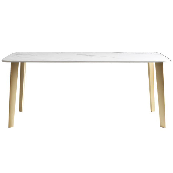 Rectangle Dining Site Table Traditional Luxury Stone Dining Room Collection with 4-foot