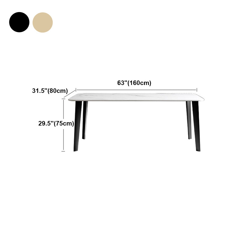 Rectangle Dining Site Table Traditional Luxury Stone Dining Room Collection with 4-foot