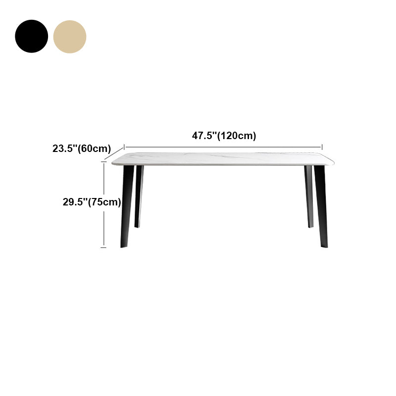 Rectangle Dining Site Table Traditional Luxury Stone Dining Room Collection with 4-foot