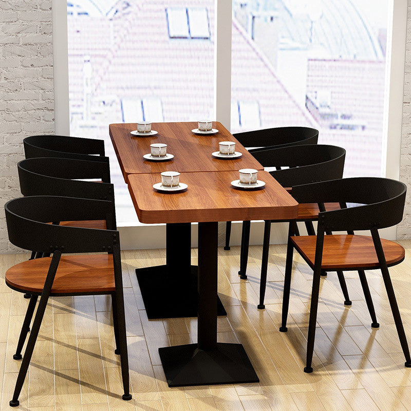 Industrial Style Dining Room Collection Pine Solid Wood Dining Site Table
