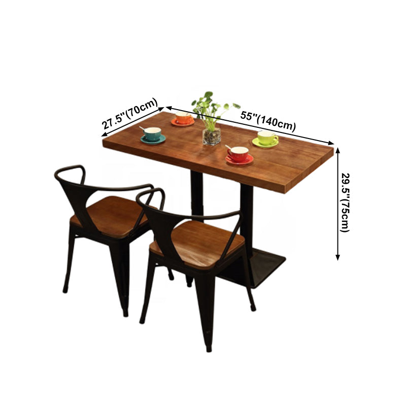 Industrial Style Dining Room Collection Pine Solid Wood Dining Site Table