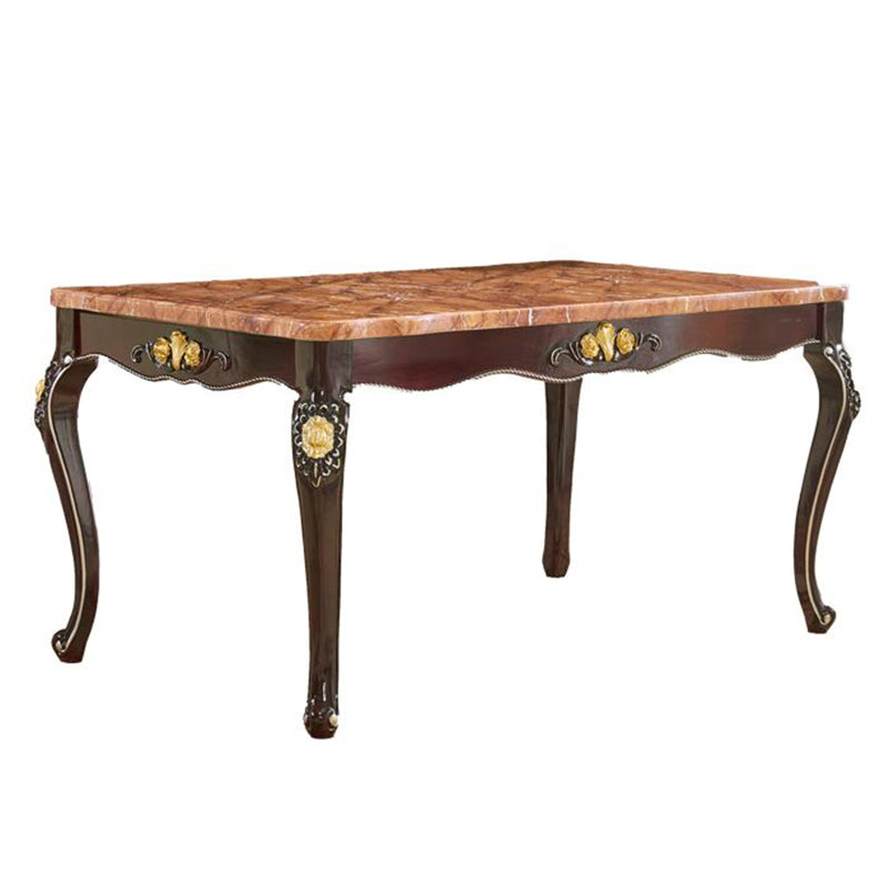 Solid Wood Base Dining Collection Rectangle Dining Table for Dining Room
