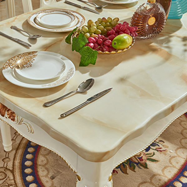 Solid Wood Base Dining Collection Rectangle Dining Table for Dining Room