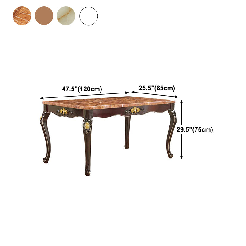 Solid Wood Base Dining Collection Rectangle Dining Table for Dining Room
