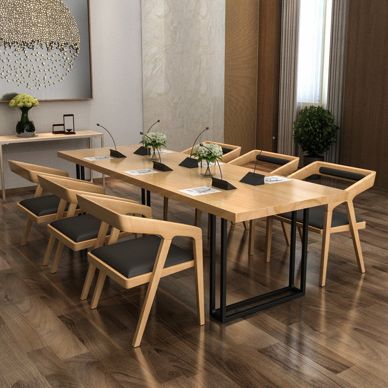 Colección de comedor de madera sólida de pino mesa de rectángulo de lujo tradicional