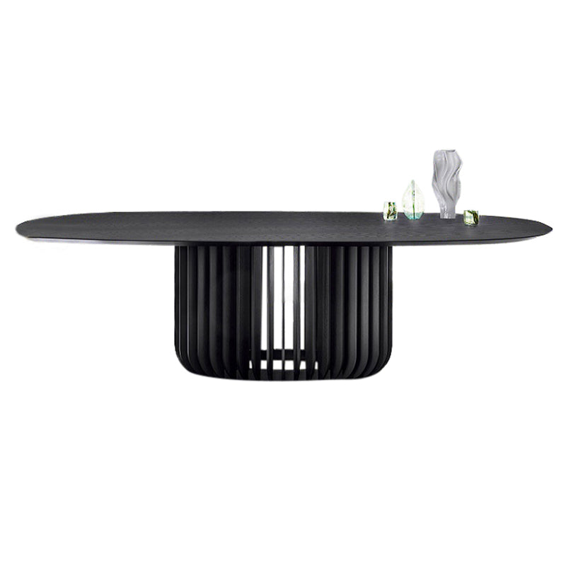 Mesa de comedor de madera sólida Mesa de pedestal de simplicidad para el comedor