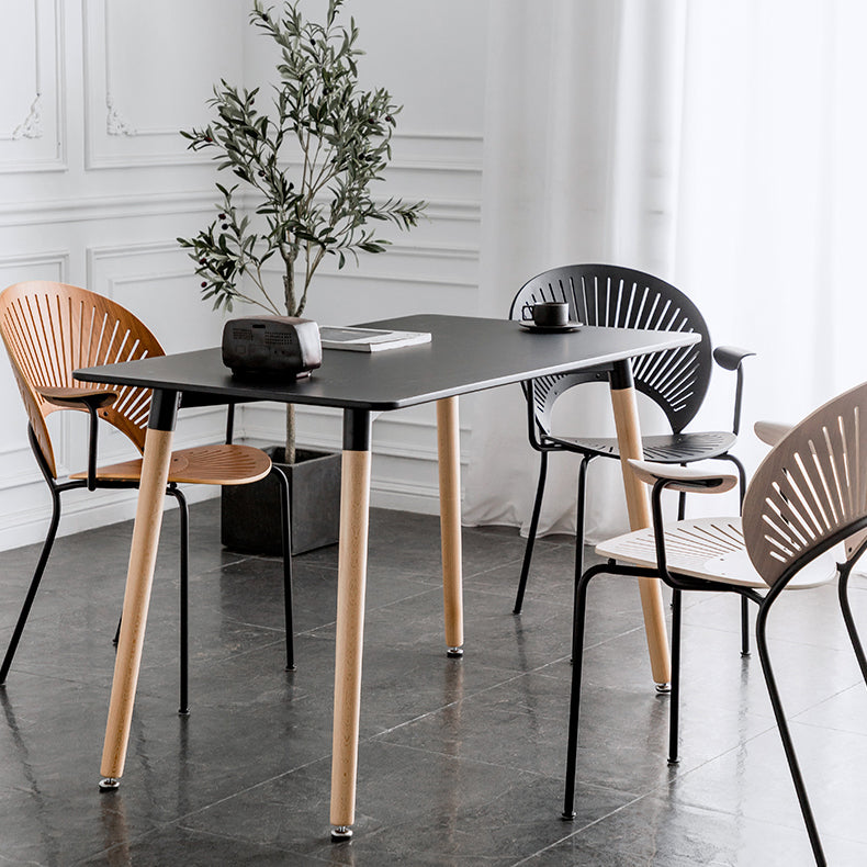 Eettafel in industriële stijl MDF 4 poten Eettafel voor eetkamer