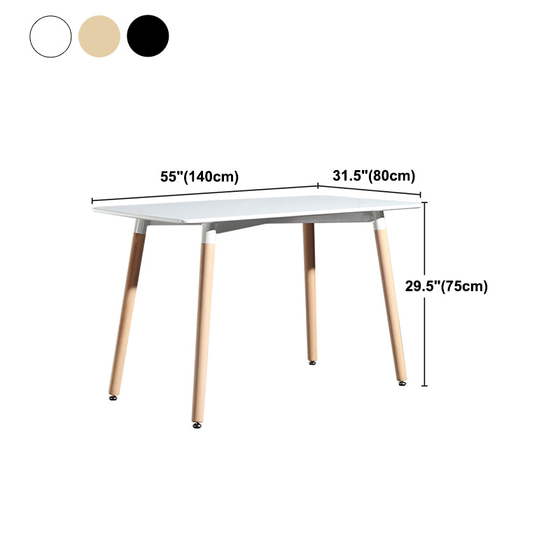 Eettafel in industriële stijl MDF 4 poten Eettafel voor eetkamer