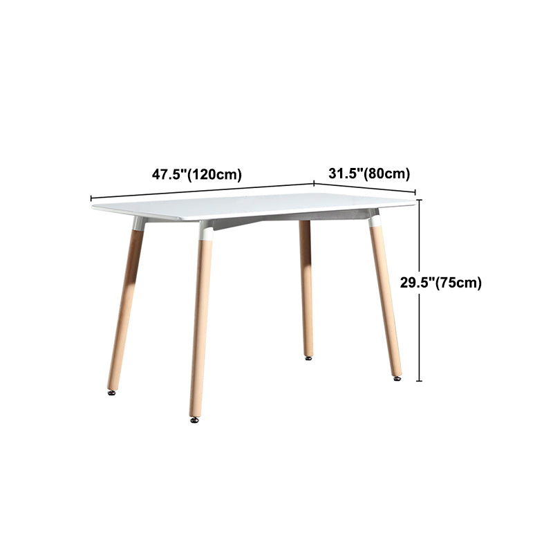 Eettafel in industriële stijl MDF 4 poten Eettafel voor eetkamer