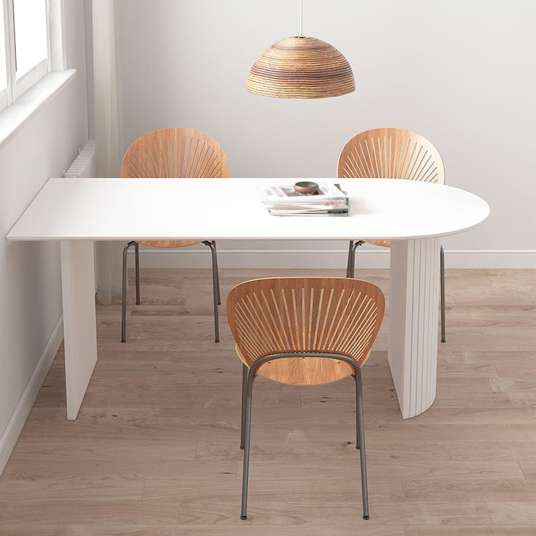 Sintered Stone Esstisch Einfachheit Doppelte Sockstisch für Esszimmer