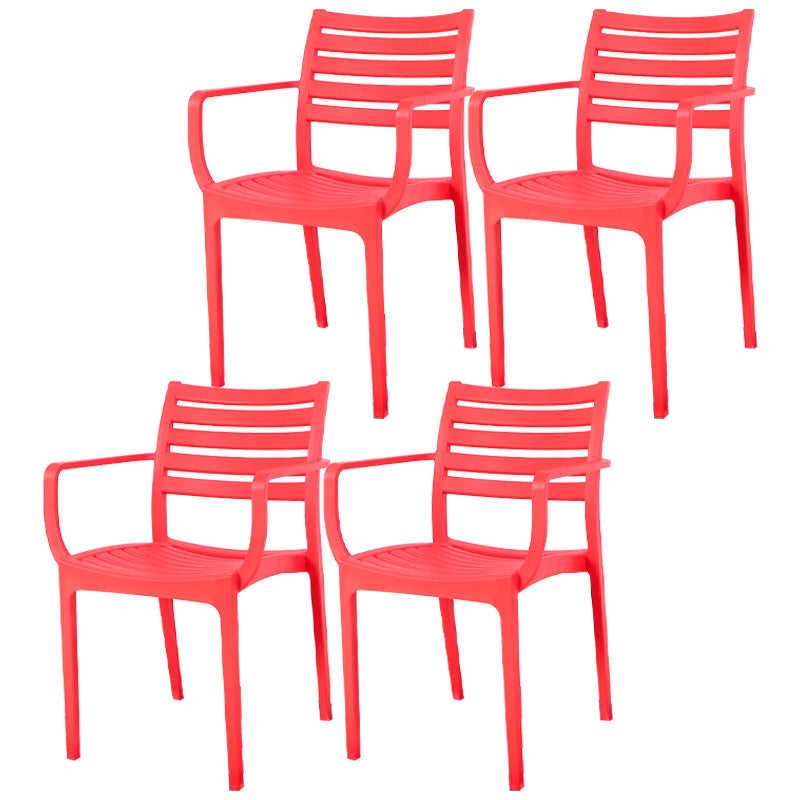 Eigentijdse eetkamerstoelen Eetkamerarm-zijstoel met kunststof poten