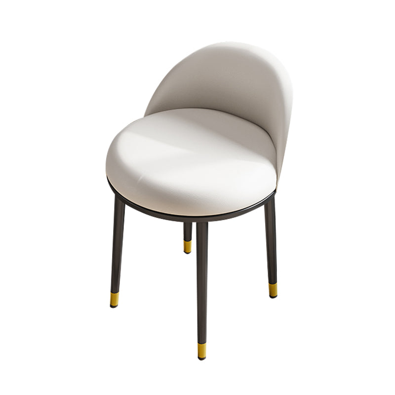 Sillas de comedor tapizadas con respaldo sólido sin brazos de diseño nórdico