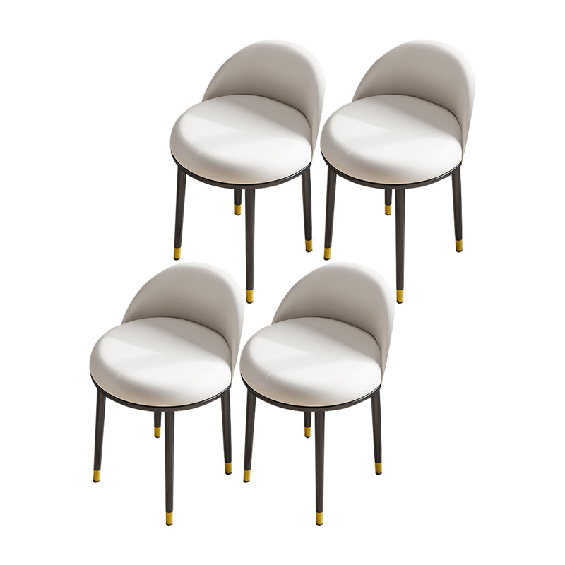 Sillas de comedor tapizadas con respaldo sólido sin brazos de diseño nórdico