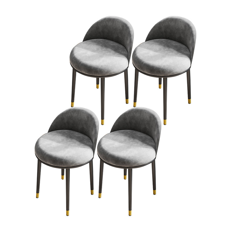 Sillas de comedor tapizadas con respaldo sólido sin brazos de diseño nórdico
