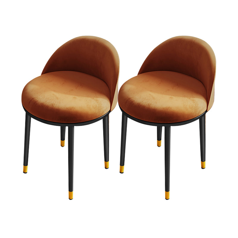 Sillas de comedor tapizadas con respaldo sólido sin brazos de diseño nórdico