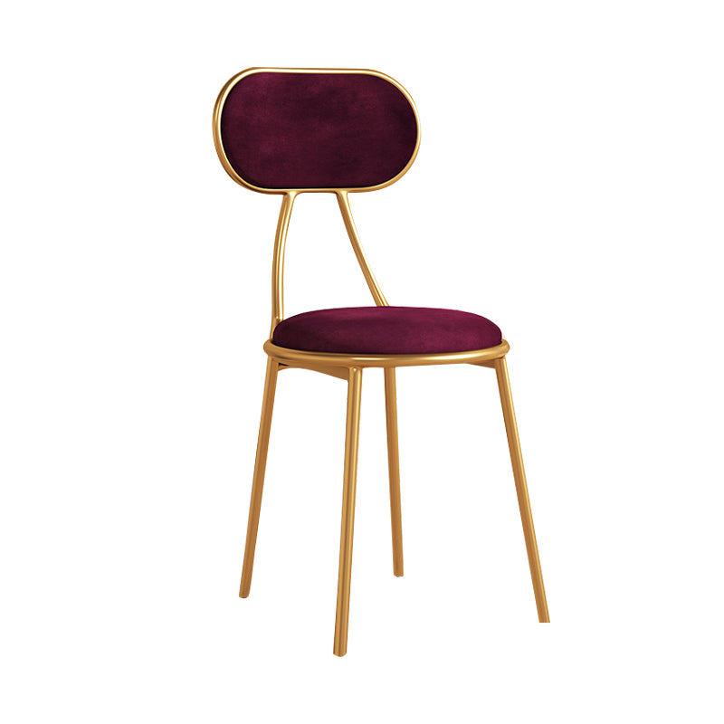 Scandinavisch design stapelbare zijstoelen met open achterkant en gestoffeerde zijstoel