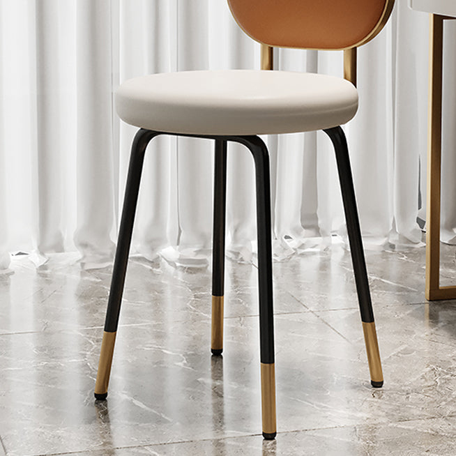 Silla lateral de piel sintética con respaldo abierto de diseño nórdico, sillas sin brazos