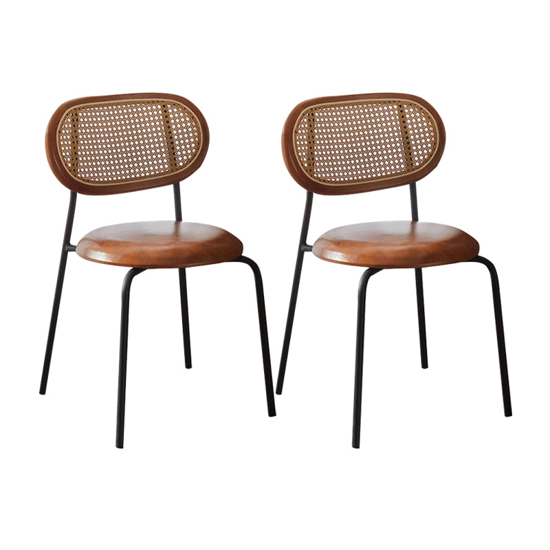 La imitación de cuero del diseño industrial que cena las sillas abre la silla lateral trasera