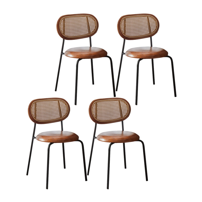 La imitación de cuero del diseño industrial que cena las sillas abre la silla lateral trasera