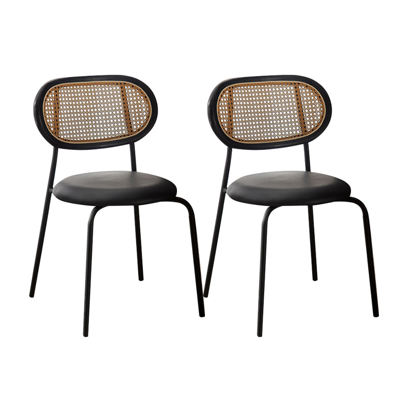 La imitación de cuero del diseño industrial que cena las sillas abre la silla lateral trasera