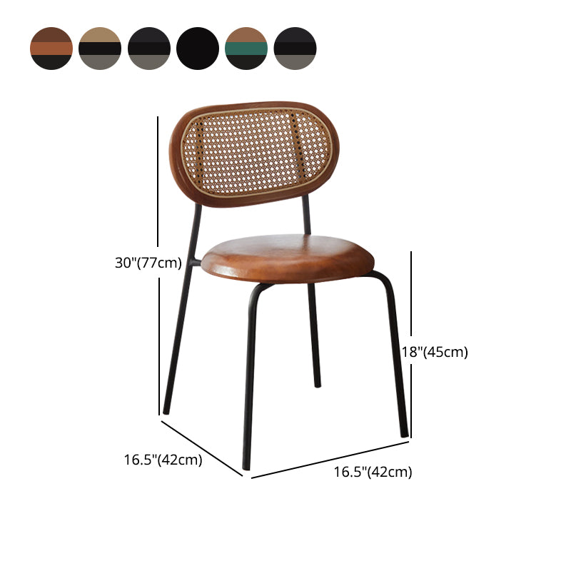 La imitación de cuero del diseño industrial que cena las sillas abre la silla lateral trasera