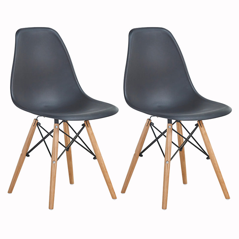 Silla lateral de comedor de comedor escandinavo de madera