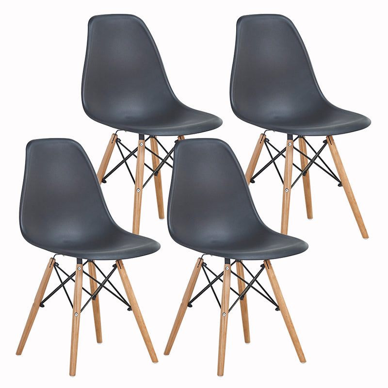 Silla lateral de comedor de comedor escandinavo de madera