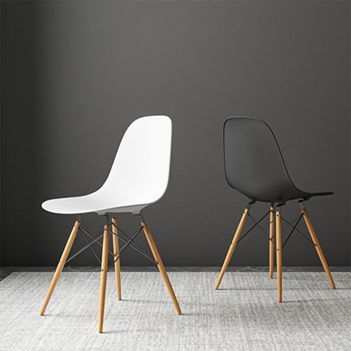 Silla lateral de comedor de comedor escandinavo de madera